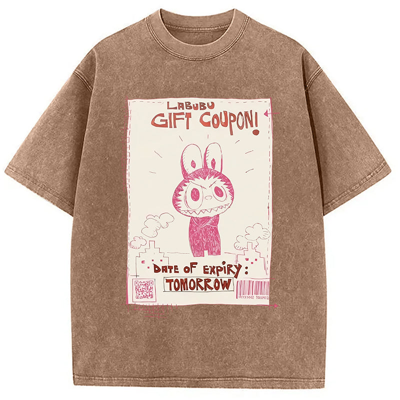 bbb Vintage Labubu Graffiti Washed T-Shirt