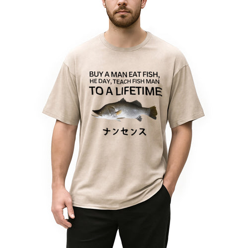Buy a Man Eat Fish Washed T-Shirt