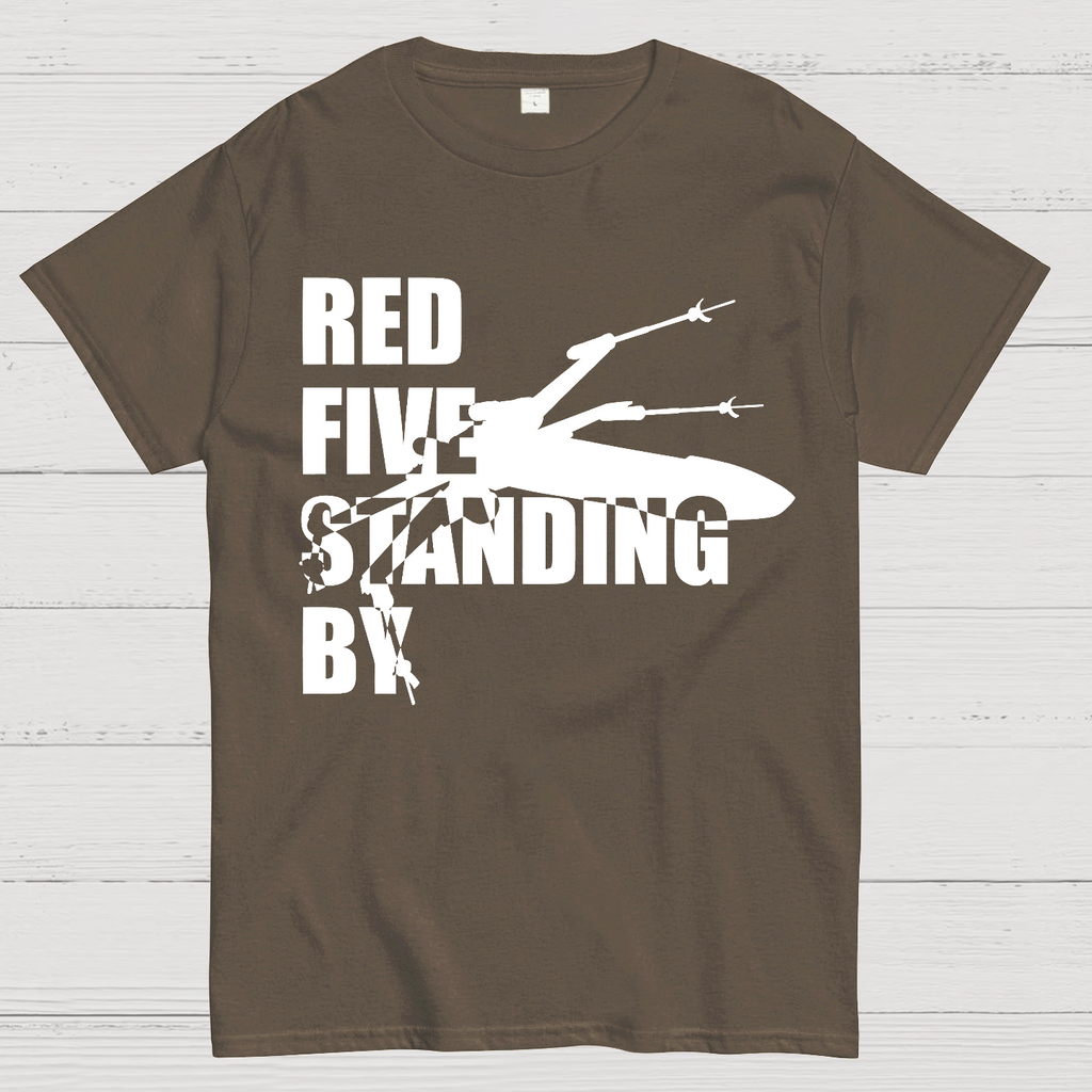Red Five Standing By Retro  T-Shirt