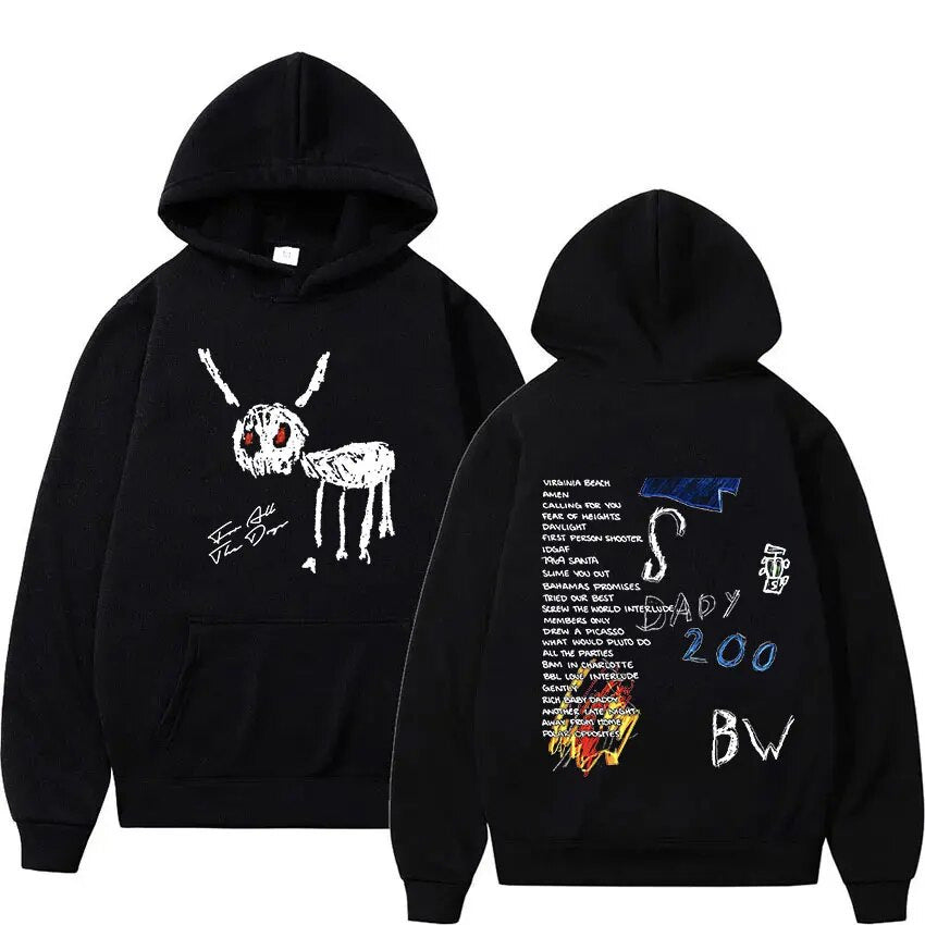 Oversized Men's Hoodie - Relaxed Spandex Blend, Streetwear