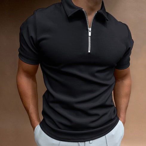 Classic Fit Zipped Mens Polo Shirt in Multiple Colors - Stylish, Comfortable, Breathable Polyester