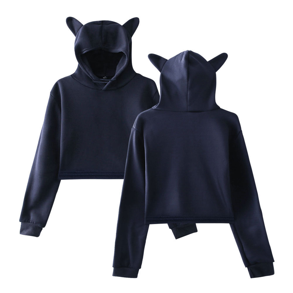 Soft Women's Cropped Hoodie - Boxy Relaxed Cut, Cotton