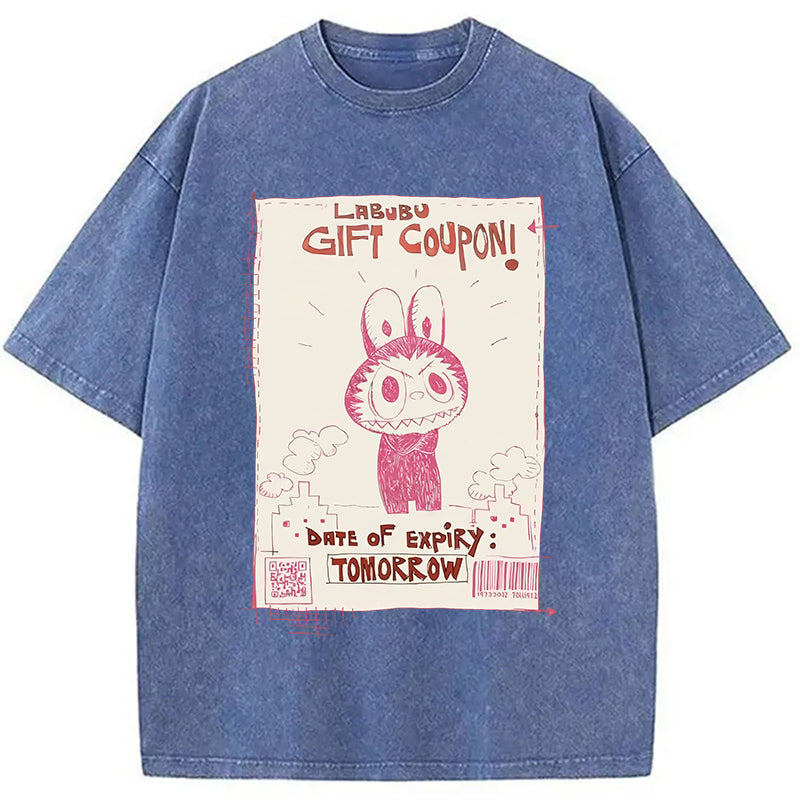 bbb Vintage Labubu Graffiti Washed T-Shirt