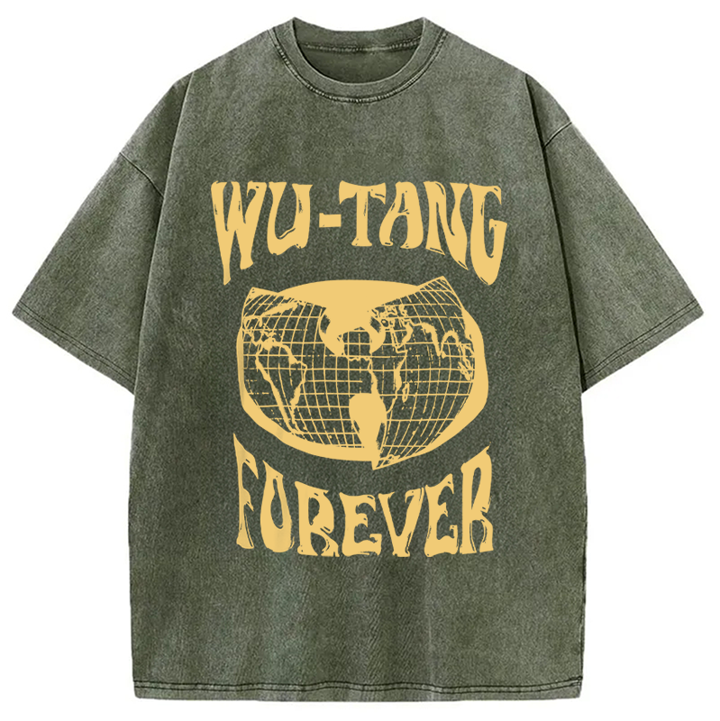 bbb Wu-Tang Forever Hip-Hop Washed T-Shirt