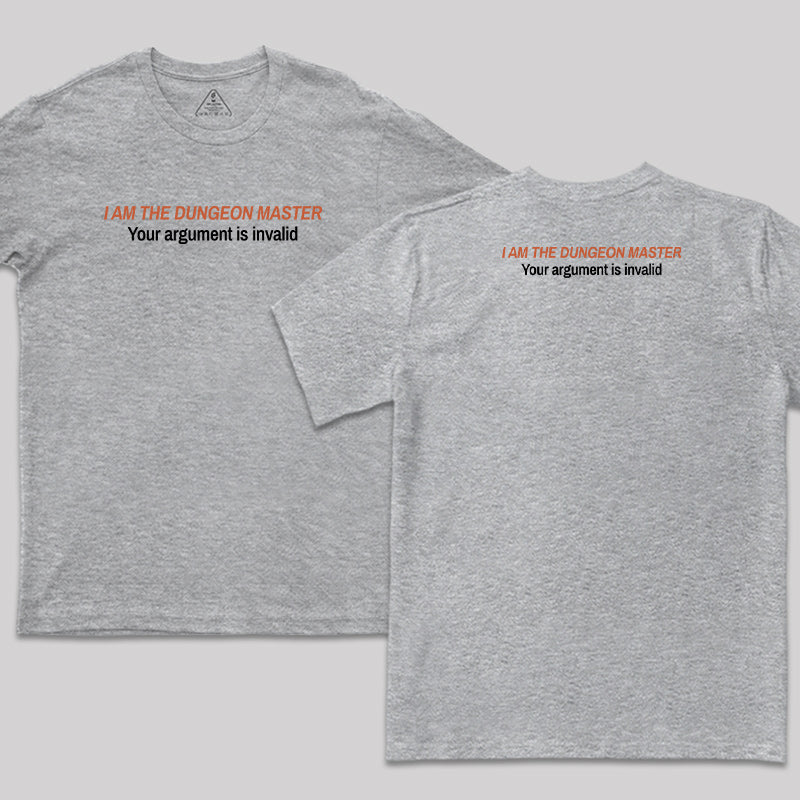 I Am The Dungeon Master Front and Back Printed T-Shirt
