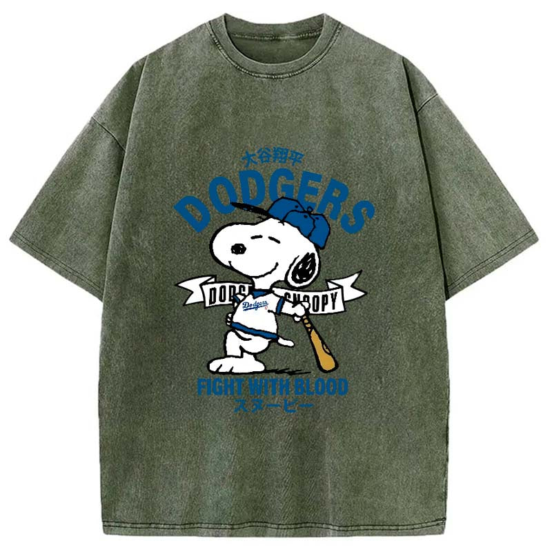 bbb Dodgers Fight With Blood Washed T-Shirt
