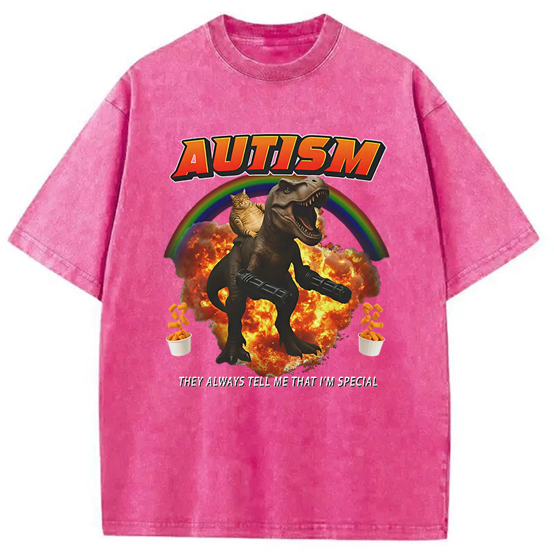 bbb Funny Autism Washed T-Shirt