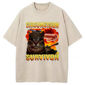 bbb Circumcision Survivor Funny Cat Meme Washed T-Shirt