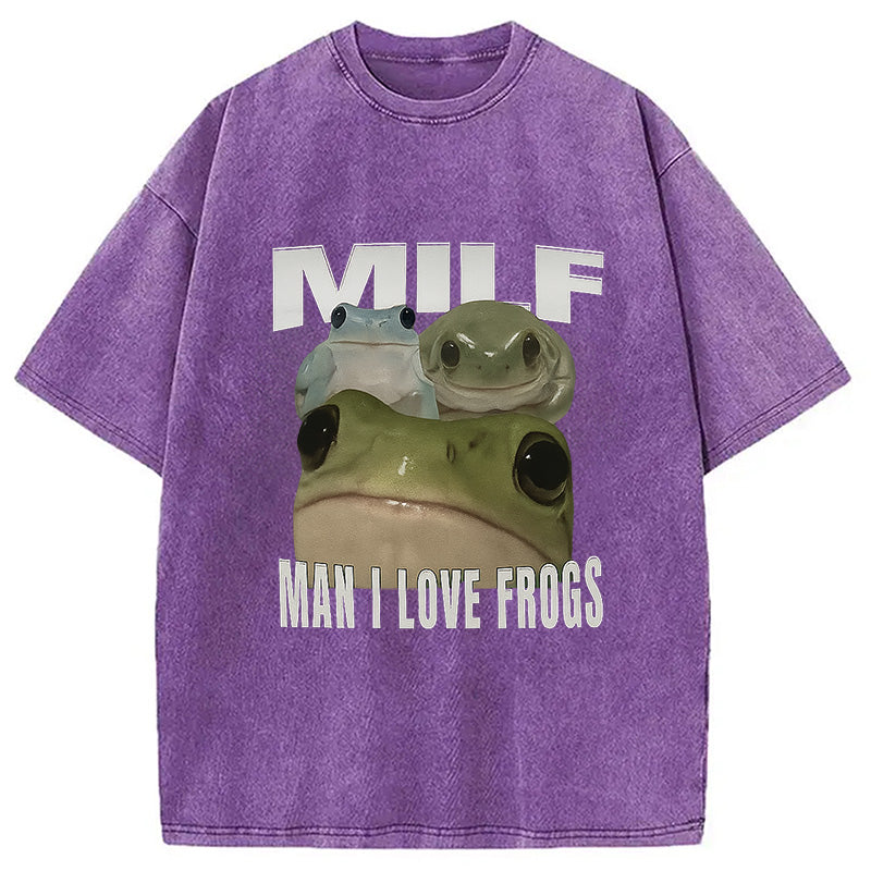 bbb Man I Love Frogs Washed T-Shirt