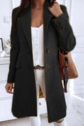 Fitted Classic Women's Wool Coat - Longline Slim Fit Woolen