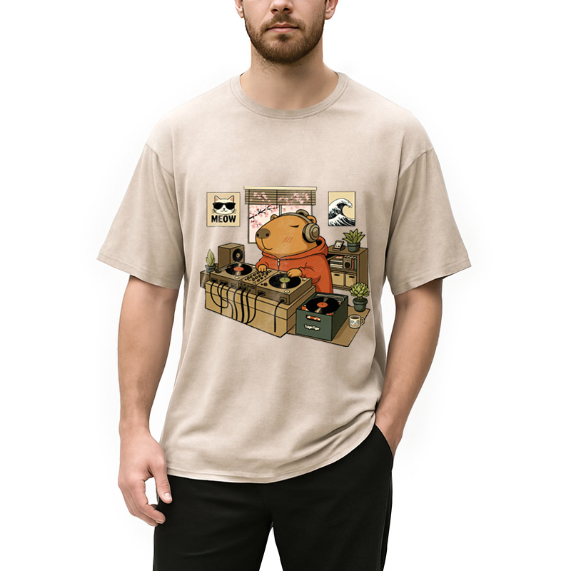 bbb Capybara DJ Washed T-Shirt