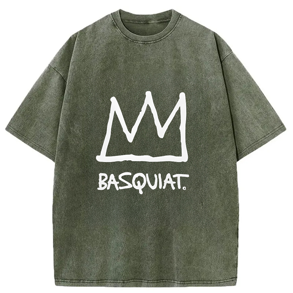 bbb Jean Michel Basquiat Crown Washed T-Shirt