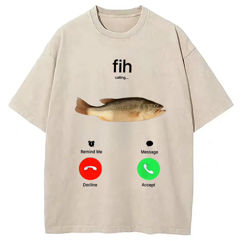bbb Fih Incoming Call Meme Washed T-Shirt