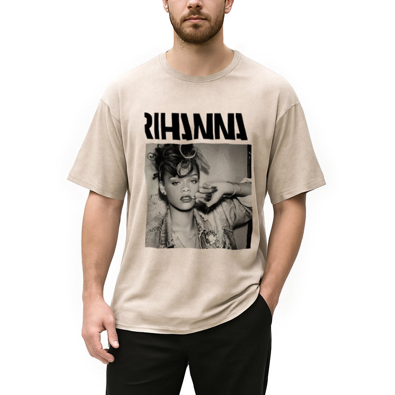 bbb Rihanna Badgal 90's Hip Hop Rap Washed T-Shirt