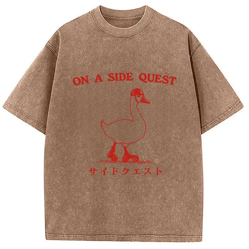 bbb On a Side Quest Goose Washed T-Shirt