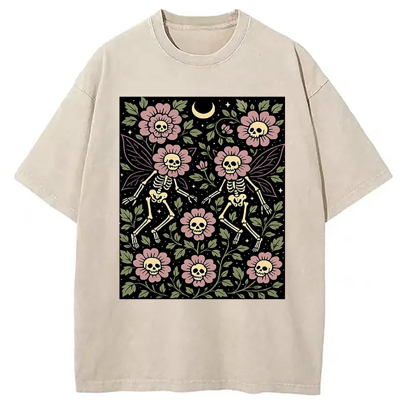 bbb Skeleton Fairy Grunge Washed T-Shirt