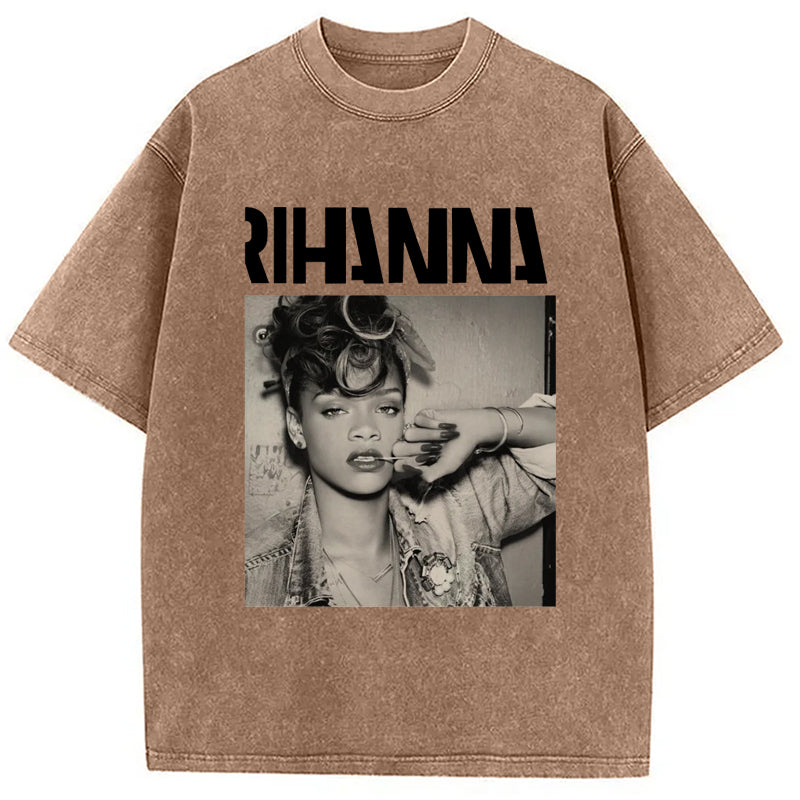 bbb Rihanna Badgal 90's Hip Hop Rap Washed T-Shirt