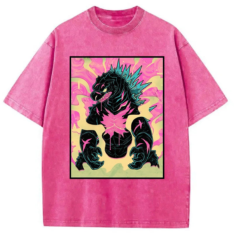 bbb Japanese Godzilla Graffiti Washed T-Shirt