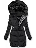 Insulating Women’s Puffer Coat - Tailored Faux Fur Hood