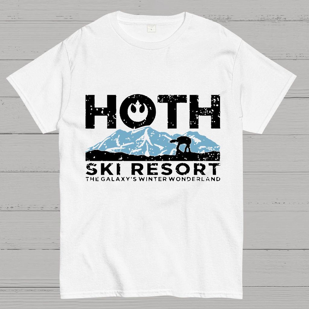 Hoth Ski Resort Casual Space Wars y T-Shirt