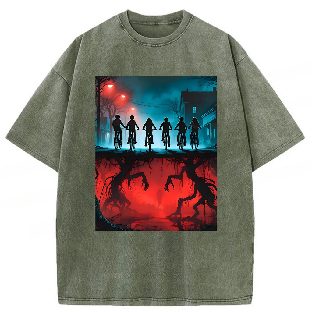 bbb Upside Down Ride Retro Stranger Washed T-shirt