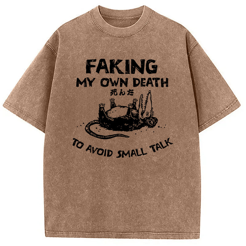 bbb Faking My Own Death Washed T-Shirt
