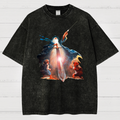 Retro Vintage Fantasy The Lord Of The Rings Unisex Vintage Distressed T-shirt