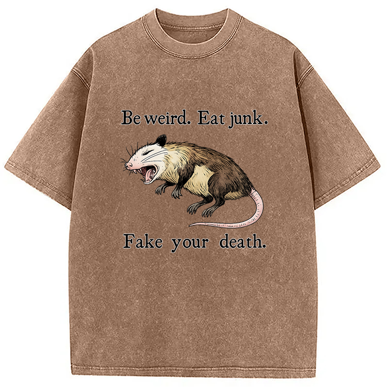 bbb Possum Playing Dead Washed T-Shirt