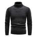 Warm Classic Men's Turtleneck Sweater - Fitted Wool, Winter