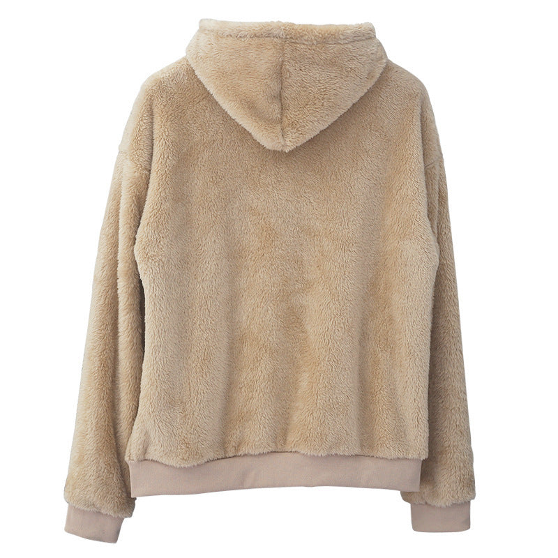Soft Relaxed Men's Hoodie - Pullover, Double Velvet, Winter