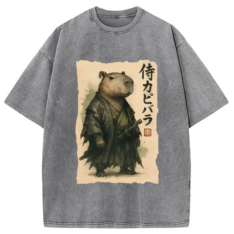 bbb Capybara Samurai Washed T-Shirt