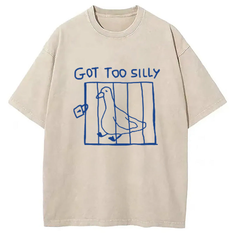 bbb Got Too Silly Meme Washed T-Shirt