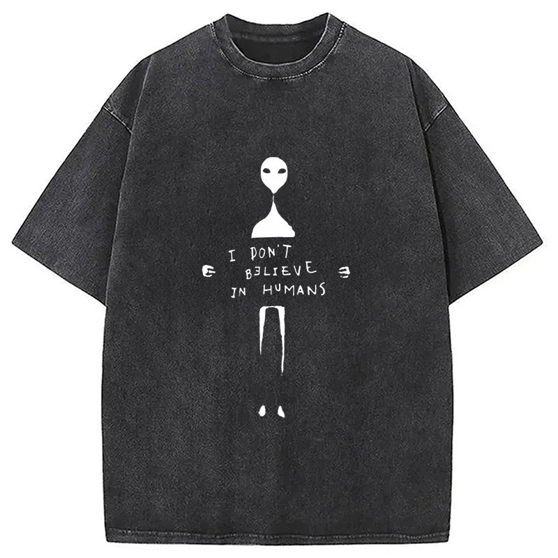 bbb I Don't Believe In Humans Washed T-Shirt