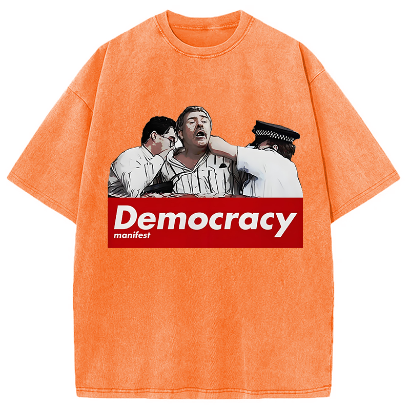 bbb This Is Democracy Manifest Washed T-Shirt