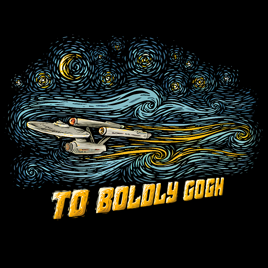 To Boldly Gogh Nerd T-Shirt