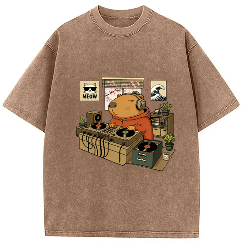 bbb Capybara DJ Washed T-Shirt