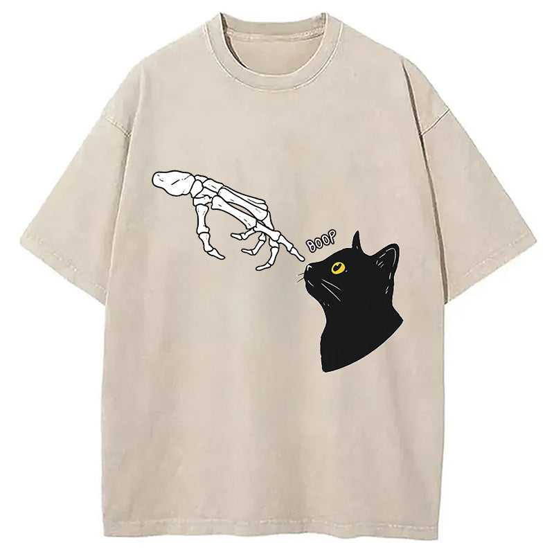 bbb Cat Spooky Boop Washed T-Shirt