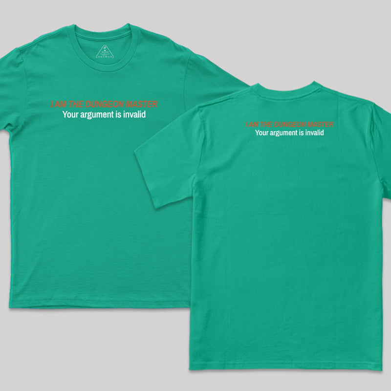 I Am The Dungeon Master Front and Back Printed T-Shirt