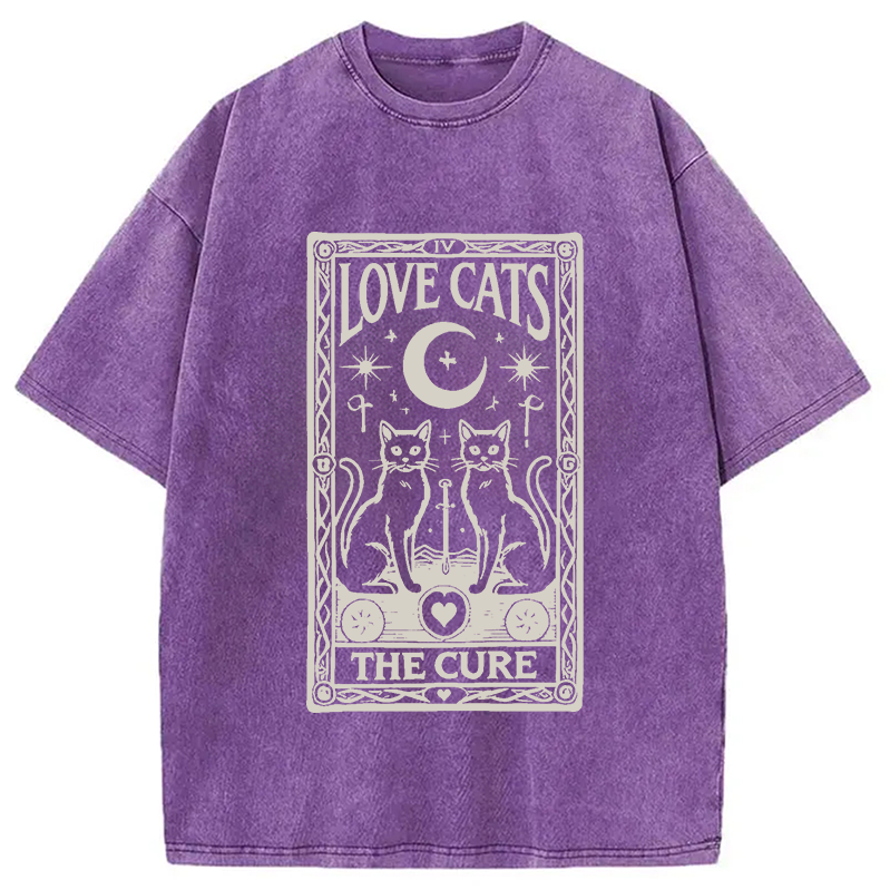 bbb The Cure - Love Cats Washed T-Shirt