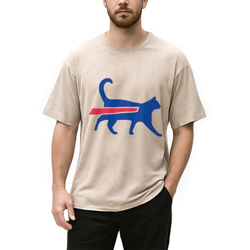 Cat-Bills is Buffalo Bills Funny Meme Washed T-Shirt