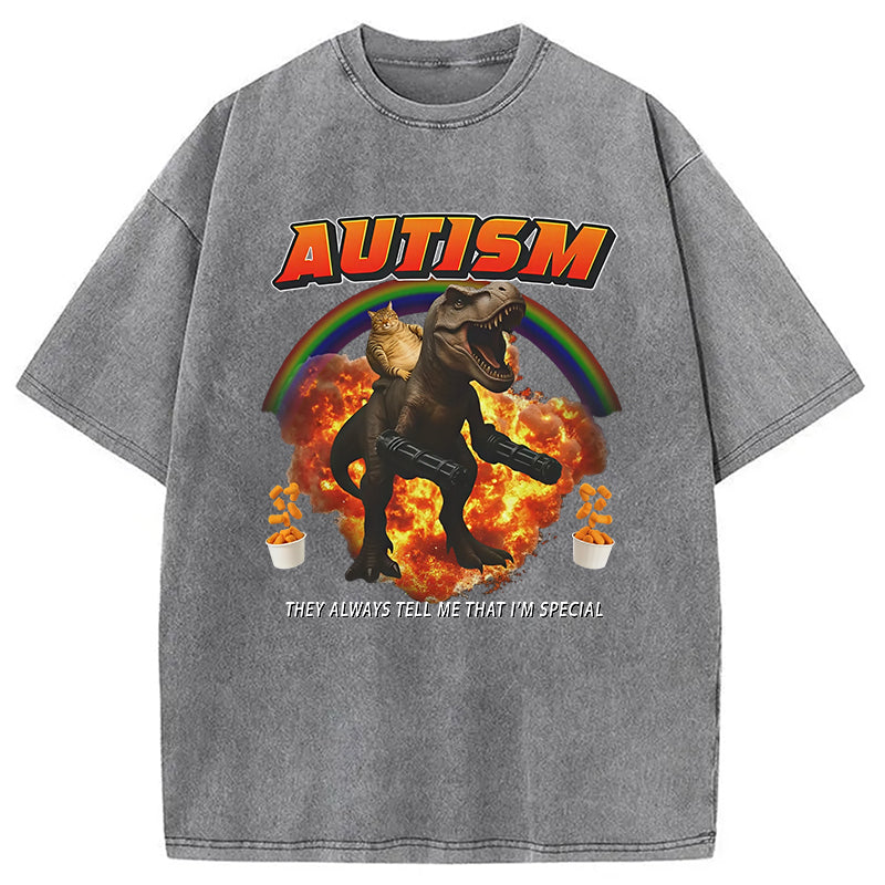 bbb Funny Autism Washed T-Shirt