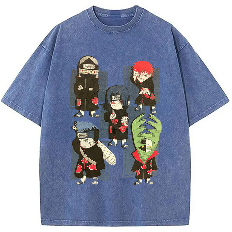 bbb Japanese Anime Chibi Washed T-Shirt