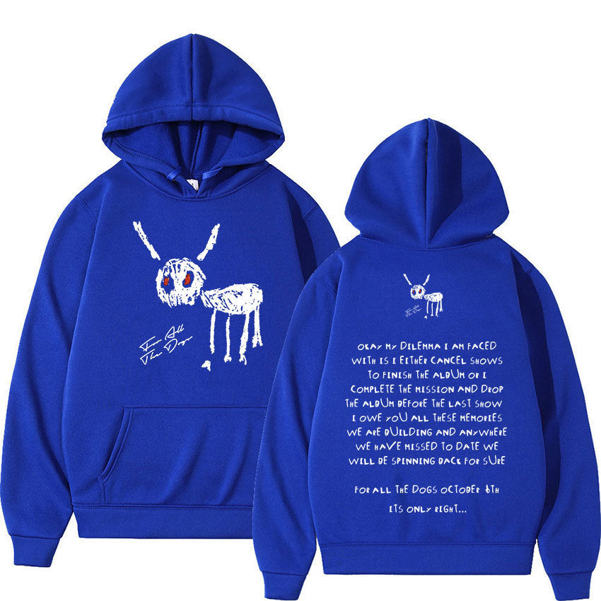 Oversized Men's Hoodie - Relaxed Spandex Blend, Streetwear