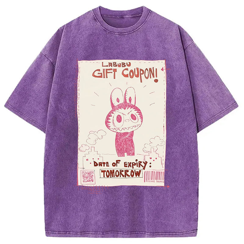 bbb Vintage Labubu Graffiti Washed T-Shirt