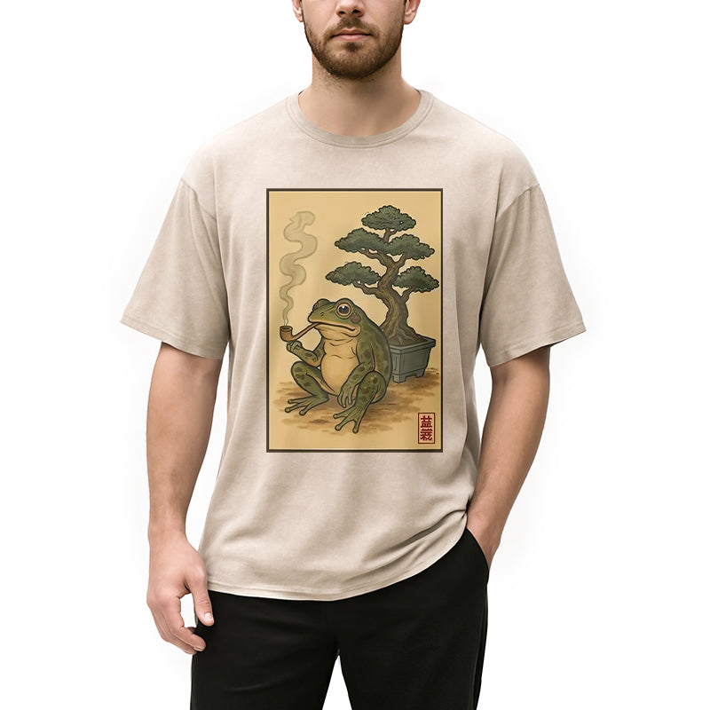 bbb Japanese Frog & Bonsai Washed T-Shirt