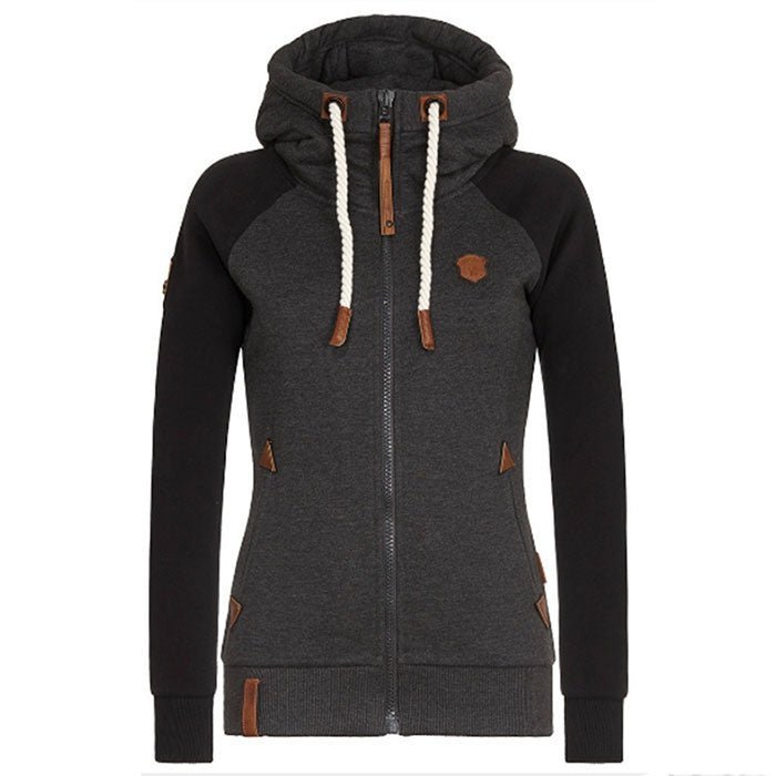 Weiche Damen-Hoodie-Jacke – Raglan, Baumwolle, Freizeit
