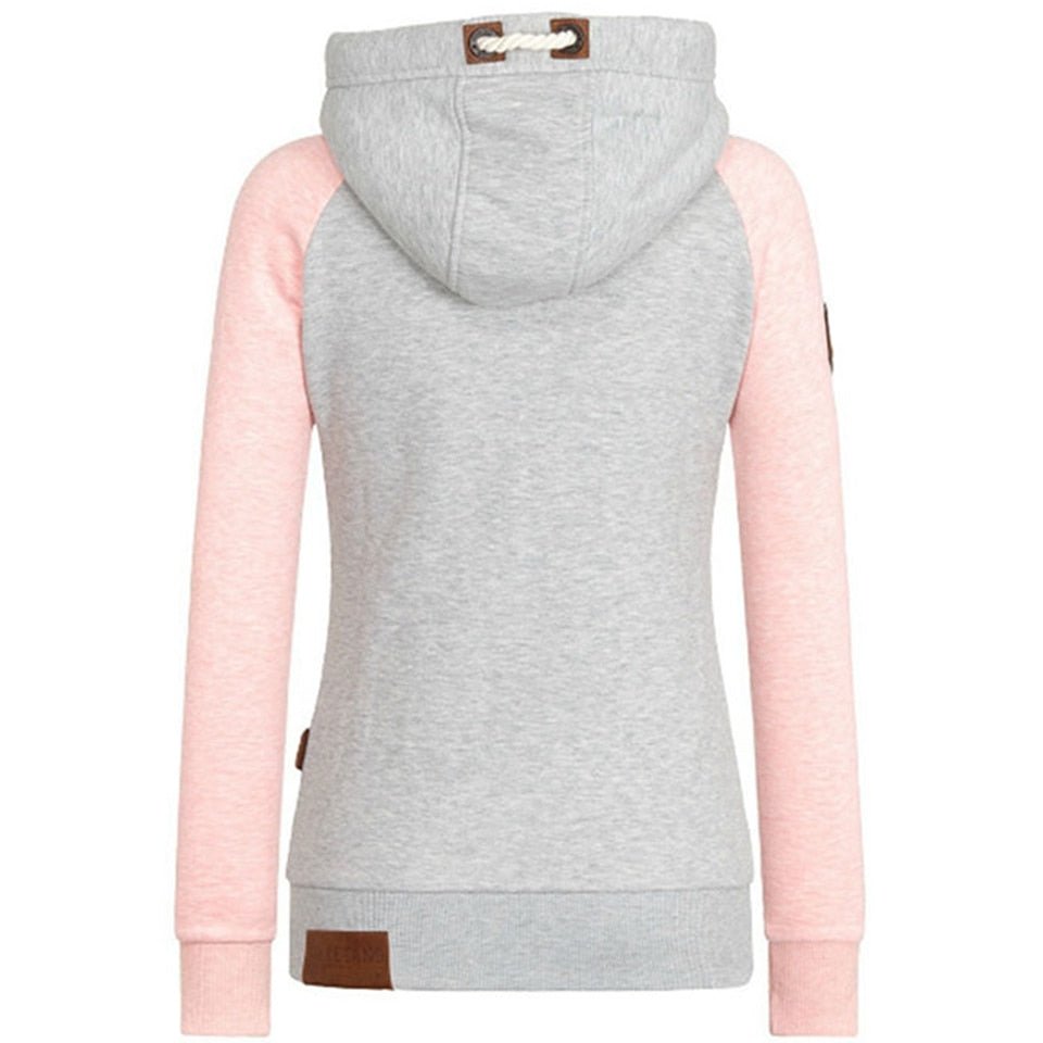 Weiche Damen-Hoodie-Jacke – Raglan, Baumwolle, Freizeit