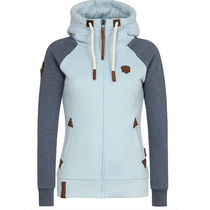 Weiche Damen-Hoodie-Jacke – Raglan, Baumwolle, Freizeit