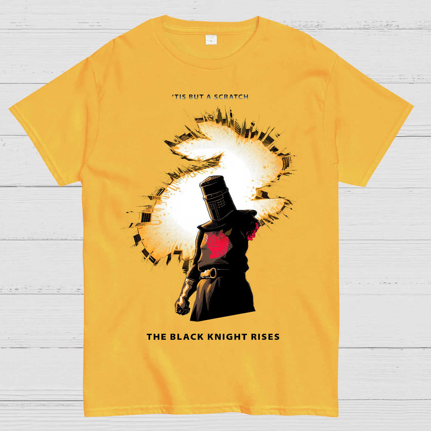 Black Knight vs. Bunny. one will fall.  T-Shirt