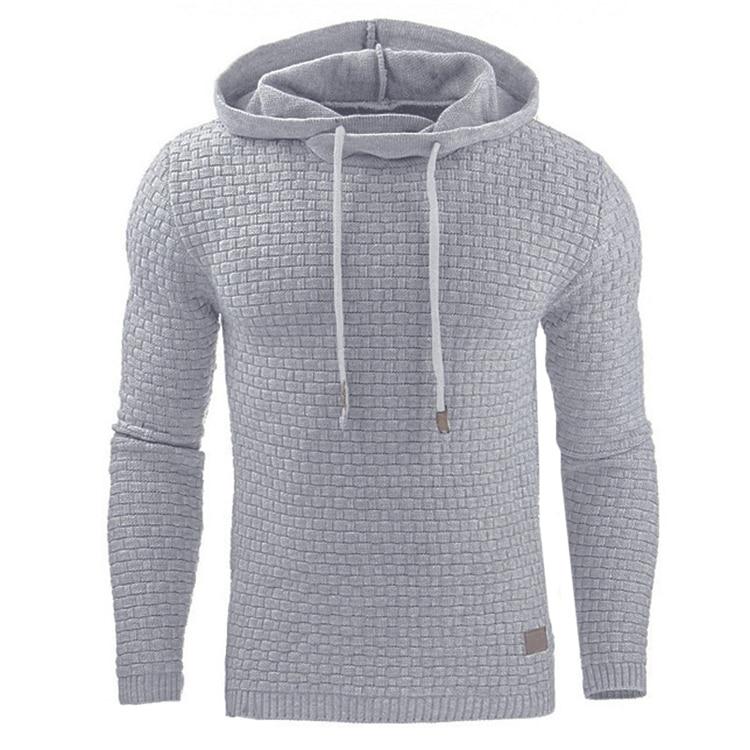 Warmer, kuscheliger Herren-Kapuzenpullover – Strukturstrick, lässig